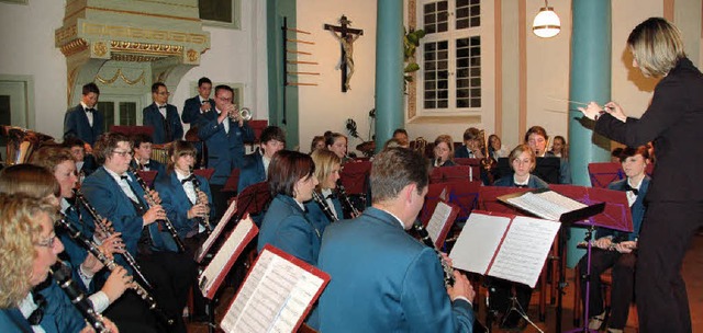 Vrstettens Musikverein konzertierte in der Dorfkirche.   | Foto: Pia Grttinger