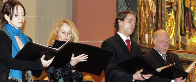 Die Solisten im Mnster (von links): L...n, Matthias Ziegler und Wolfgang Adam   | Foto: marion pfordt