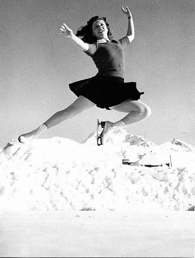 Die Eiskunstluferin Maya Hug vertrat ...Winterspielen von 1948 in St. Moritz.   | Foto: Walter Scheiwiller