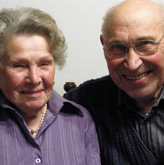 Margarete und Ernst Keller:  diamantene  Hochzeit.   | Foto: Tolsdorf