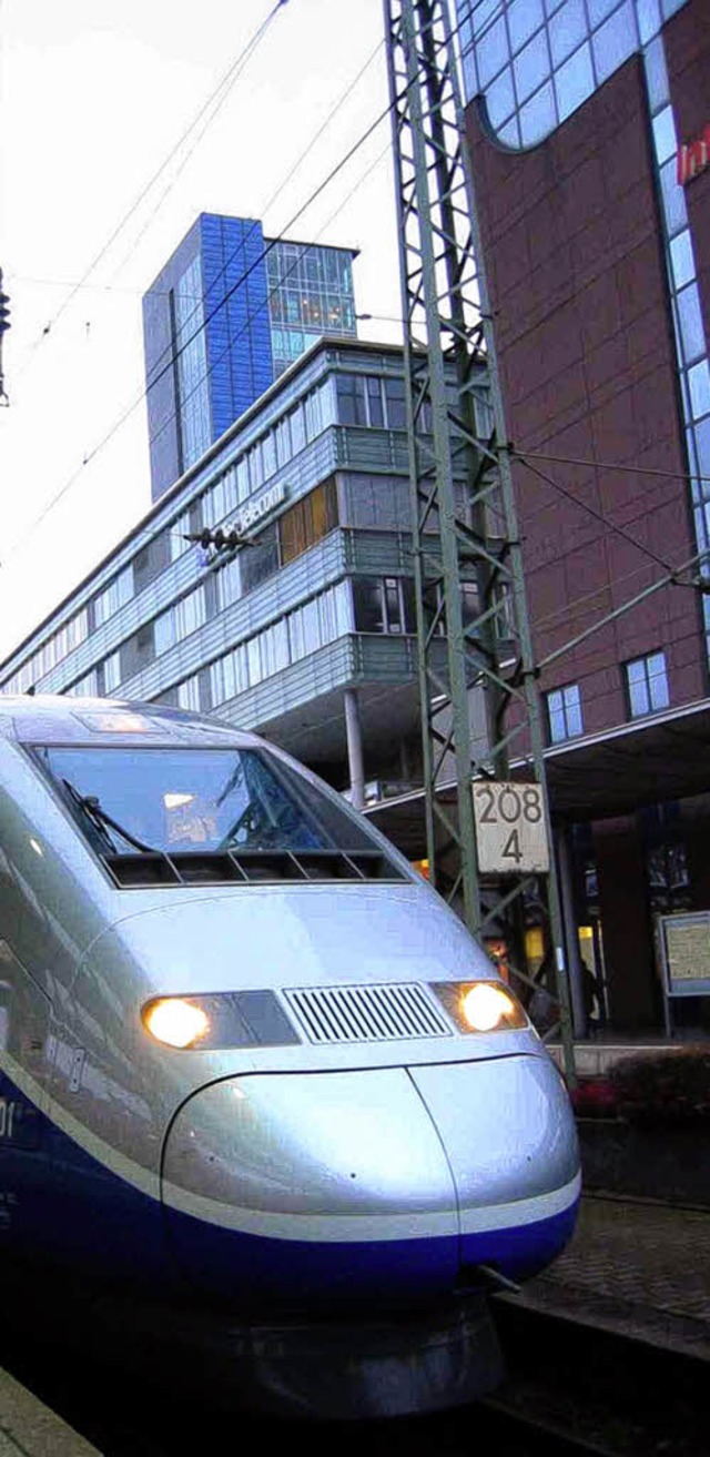 Der TGV in Freiburg: 2005 war er zum Test schon mal da.   | Foto: dpa