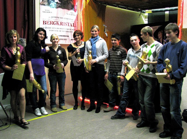 Viele Oscars gab&#8217;s fr die junge...chauspieler der Zarduna-Frderschule.   | Foto: Monika Rombach