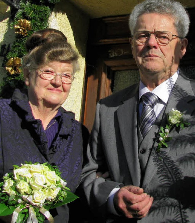 Goldene Hochzeit feierte in Mnstertal...aar Franz-Xaver und Gisela Pfefferle.   | Foto: Manfred Lange