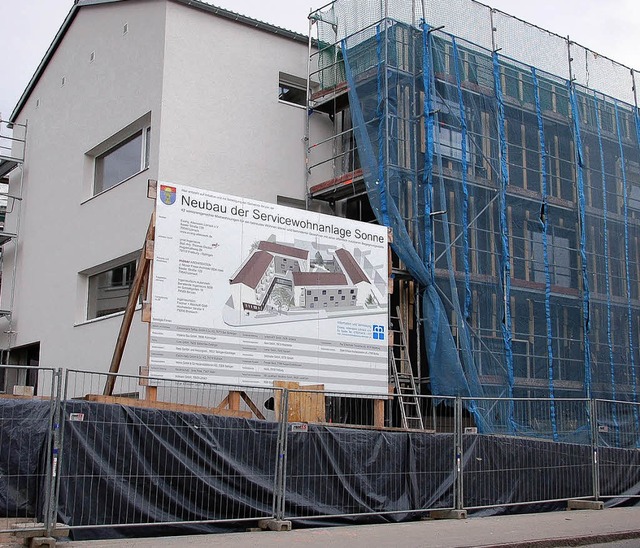 Der Bau der Senioren-Wohnanlage in Binzen luft planmig.   | Foto: Vl