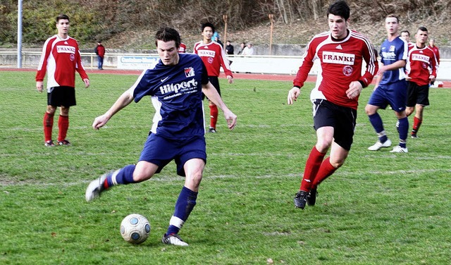 Trafen beide fr Weilheim: Markus Flum...nd der Bad Sckinger Thomas Schneider.  | Foto: Matthias Scheibengruber