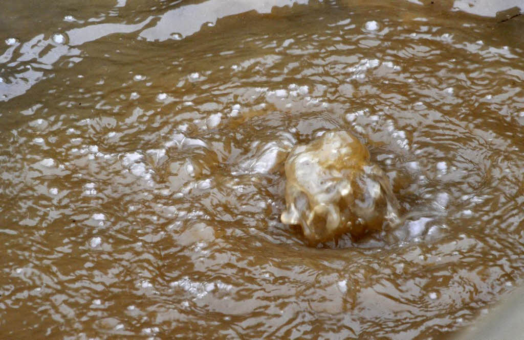 Das Leck lag unter Wasser