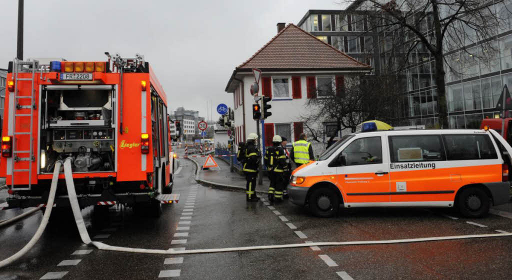 Die Feuerwehr vor Ort