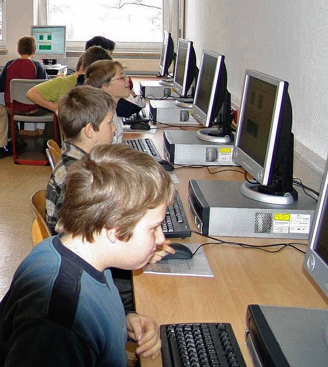 Der Computerraum an der Schule St. Mr...Die Sanierung steht im Haushalt drin.   | Foto: Heinrich Fehrenbach