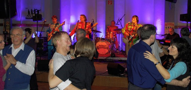 Die &#8222;Beatles&#8220; in Buggingen...sonst nur vor groem Publikum spielt.   | Foto: Christina Bhm