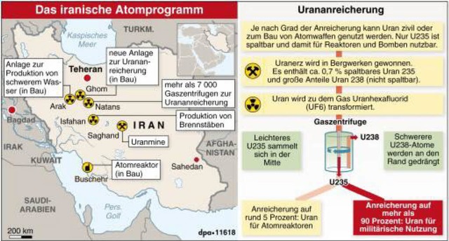 Irans Atomprogramm: Wo wird was geplant?  | Foto: dpa-infografik