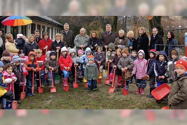 Schliengens Kindergartenkinder starten die Bauphase