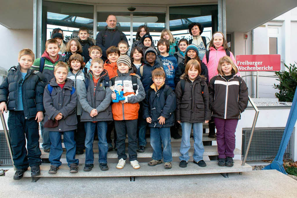 Die Klasse 4a der Luisenschule Lahr mit ihrem Lehrer Herr Arbandt