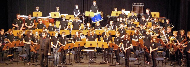 55 junge Musiker aus Rickenbach stellt...bewerb mit anderen groen Orchestern.   | Foto: BZ