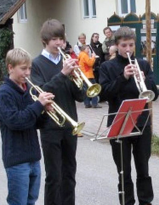 Die Blsergruppe sorgte fr stimmungsvolle Musik auf dem Weihnachtsmarkt.  | Foto: privat