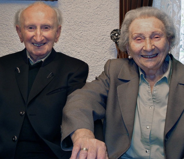 70 Jahre verheiratet: Katharina und Johann Hasenfratz   | Foto: Faller