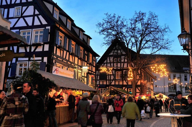 Die Lammstrae als  romantische Kulisse fr den Weihnachtsmarkt.  | Foto: Dieter erggelet