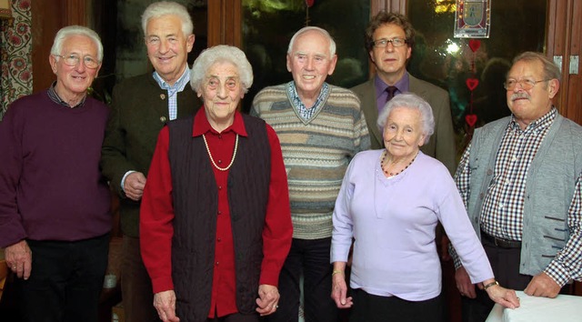 Ehrungen beim Ski-Club Muggenbrunn: Ew... Anton Wissler (60 Jahre), von links.   | Foto: Karin Maier