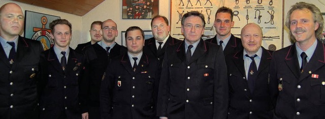 Vertreten  die  Feuerwehr  Laufenburg ...ebholz,  Reimund Huber, Michael Rupp.   | Foto: Melanie Dramac