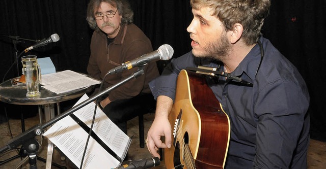 Jonas Birthelmer (rechts) und Klaus Mombrei im Emmendinger Schlosskeller.    | Foto: Markus Zimmermann-Drkop