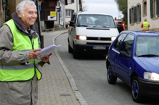 Die Brgerinitiative muss weiter auf den guten Willen der Autofahrer hoffen.   | Foto: Frey