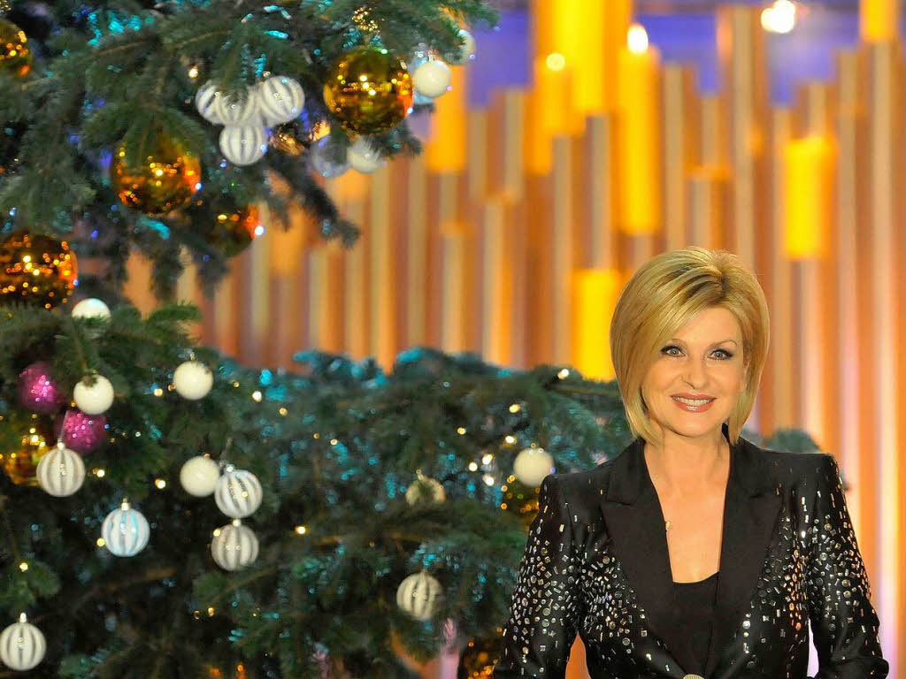 Carmen Nebel hat in Freiburg ihre Weihnachtsshow fr das ZDF aufgezeichnet.