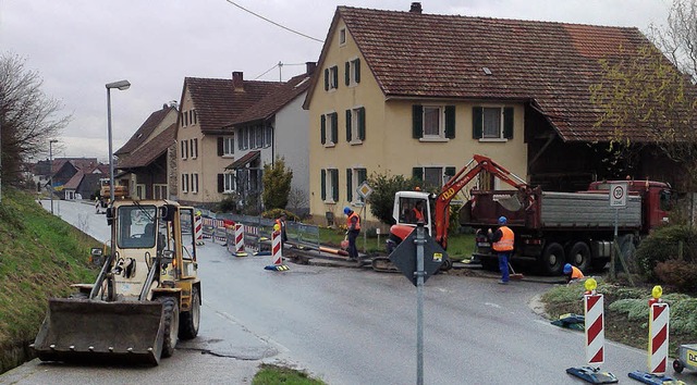 Ende Januar  sind alle Gasleitungen in Egringen verlegt.    | Foto: Bernhard Senf