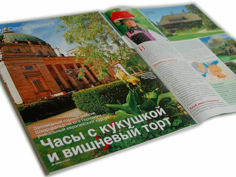St.Blasien wirbt in einer russischen Zeitchrift für die Stadt.  | Foto: Kathrin Blum