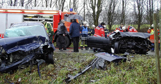 Ein Bild der Zerstrung bot sich den R...nsto auf der Kreisstrae zur Lucke.    | Foto: SEDLAK