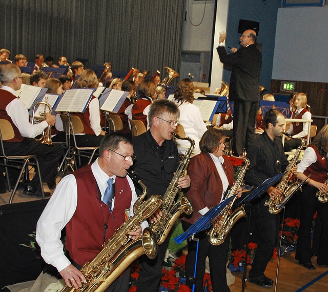 Bravourse Hommage an das Instrument S...t des Familienabends beim Musikverein.  | Foto: dieter erggelet