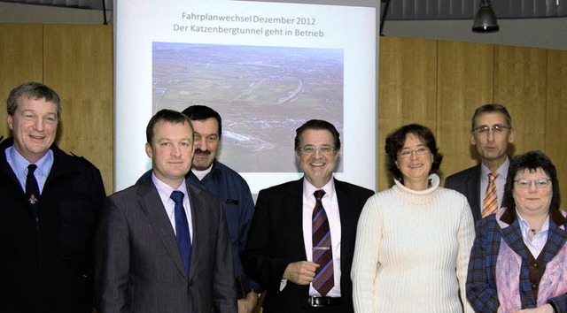 Werner Schmid, Ulrich Lusche, Franz Ki...nsaustausch ber  den Katzenbergtunnel  | Foto: SENF