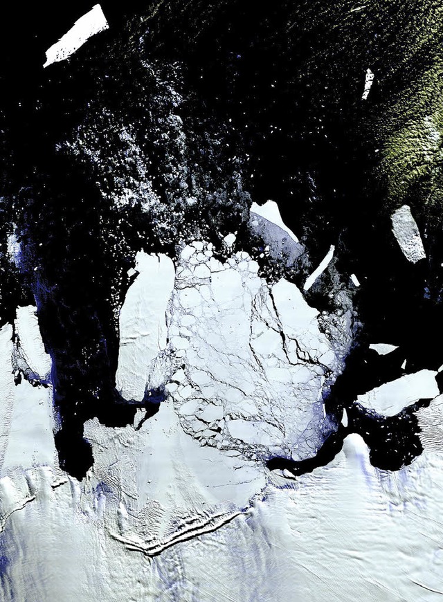 Das Archivbild zeigt den riesigen Eisb... von der Antarktis abgespalten hatte.   | Foto: AFP