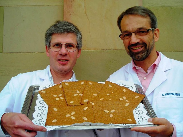 Vom Lebkuchenbacken besessen sind  Stefan Koch (links) und Konrad Friedmann.     | Foto: Privat