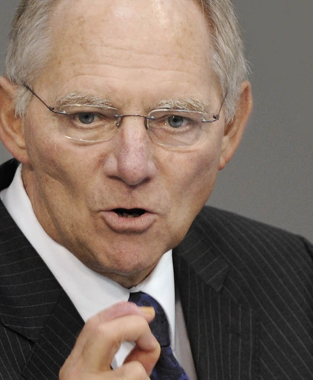 Der prominenteste Kopf aus dem Land in...ist Finanzminister Wolfgang Schuble.   | Foto: dpa