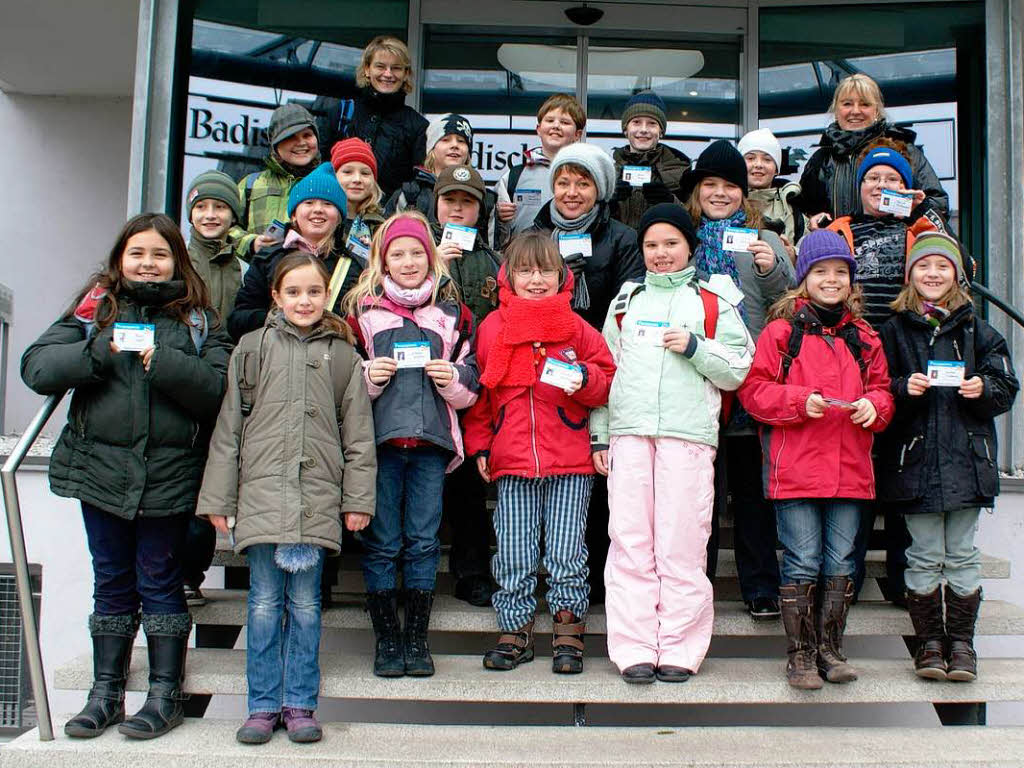 Die Klasse 4 der Taubergieen-Schule mit ihrer Lehrerin Frau Hartwig