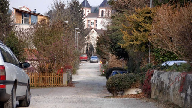 Rebgasse in Stetten: Der Blick geht au...er Strae (nach dem Garten   links).    | Foto: Nikolaus Trenz