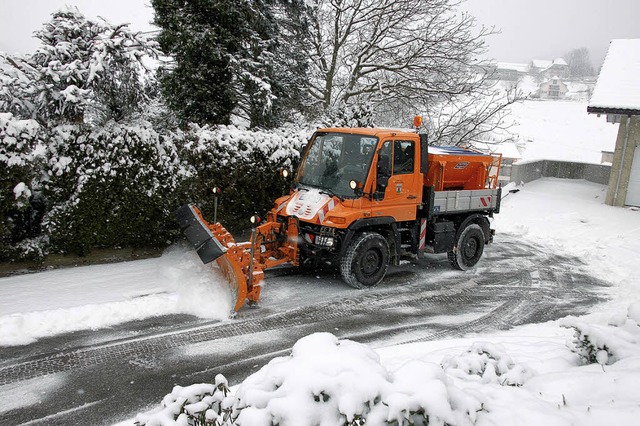 Endlich Schnee! Auch  Winden ist wei....m Ende davon noch etwas brig bleibt.   | Foto: Elfriede Mosmann