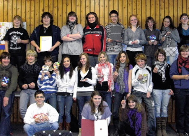 Die achte Klasse der Sommerberg-Schule...re Projekte zum Thema Berufseinstieg.   | Foto: inken kramer