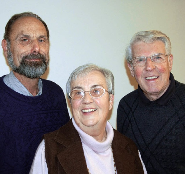 Heinz-Jrgen Isele, Mechthild Zander und  Werner Glaubrecht (von links)   | Foto: Sigrid Umiger