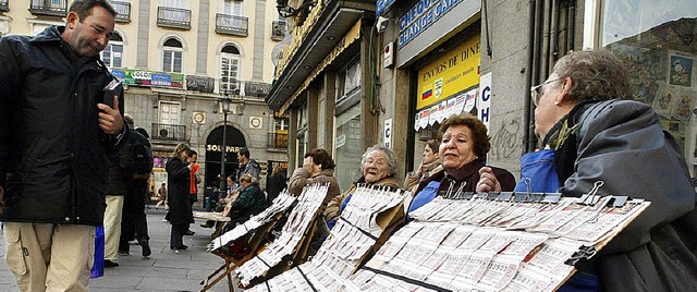 Die Losverkuferinnen in Madrid erwartet ein gutes Geschft.  | Foto: afp