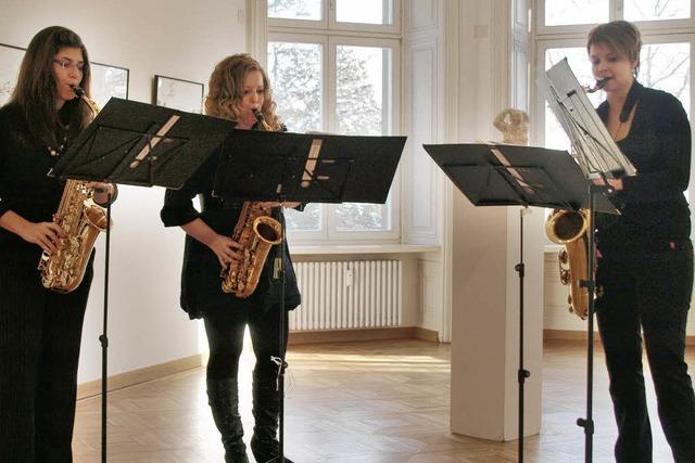 Saxophonisten bildeten klanglichen Abschluss zur Ausstellung