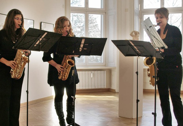 Die Gruppe Sax4life spielte zum Abschl...ruppe Hochrhein in der Villa Berberich  | Foto: Karin Stckl-Steinebrunner