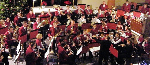 Das Jugend- und Hauptorchester des Mus...s Auggen beeindruckte die Zuschauer.    | Foto: Privat