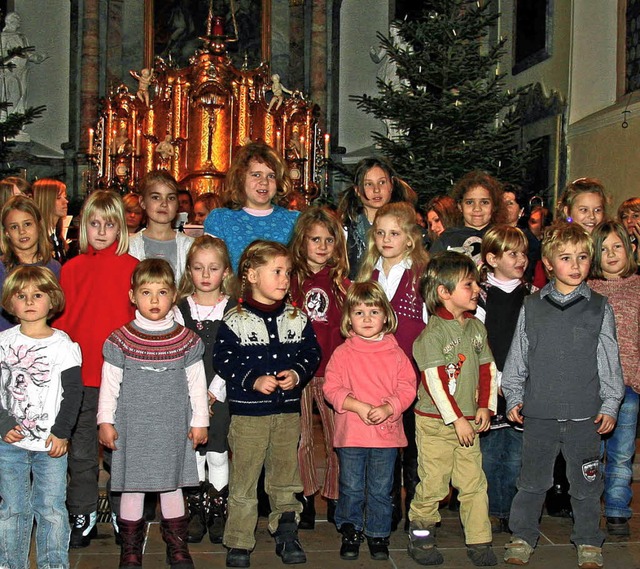 Auch der  Vogtsburger Kinderchor war beim Burkheimer Kirchenkonzert zu hren.  | Foto: herbert trogus