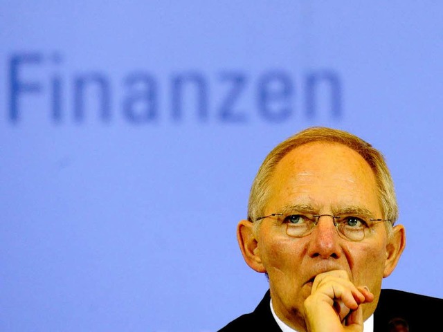 Finanzminister Wolfgang Schuble hat d... dessen Arbeit &#8222;unseris&#8220;.  | Foto: ddp