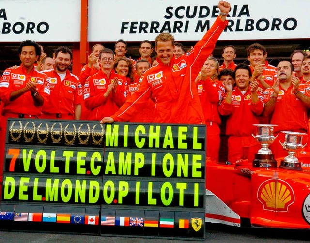 Kann Michael Schumacher zum achten Mal... den Rcktritt vom Rcktritt  erklrt.  | Foto: dpa