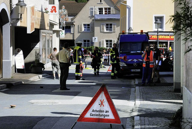 Gasalarm in der Hauptstrae  | Foto: Volker Mnch