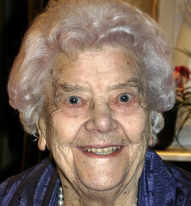 Erna Marko (94)  hat 75 Jahre den Chorgesang  geprgt  | Foto: Herbert Birkle