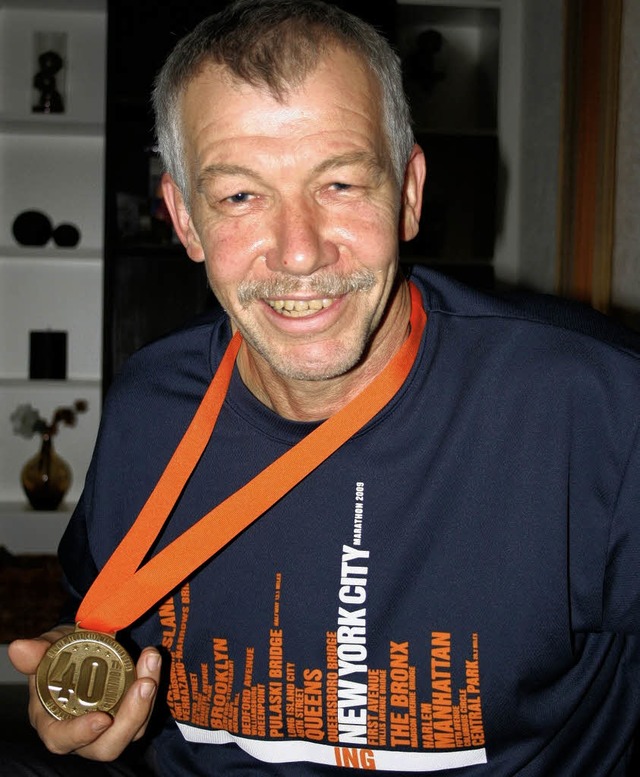 Ralf Sigwarth, Vorsitzender des SV Kappel und Starter eim New York Marathon  | Foto: Marlis Hoch