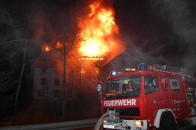 Millionenschaden bei Wohnhausbrand in Breitnau