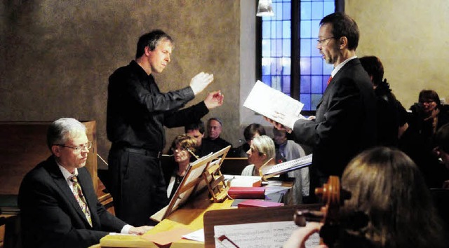 Einfhlsam interpretierten Musiker und...ate das Weihnachtsoratorium von Bach.   | Foto: Wolfgang Knstle